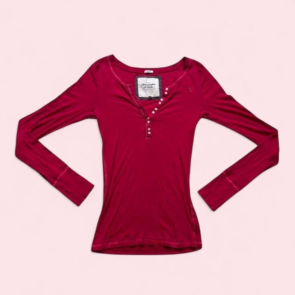 Abercrombie-fitch Women's Red and Pink Shirt